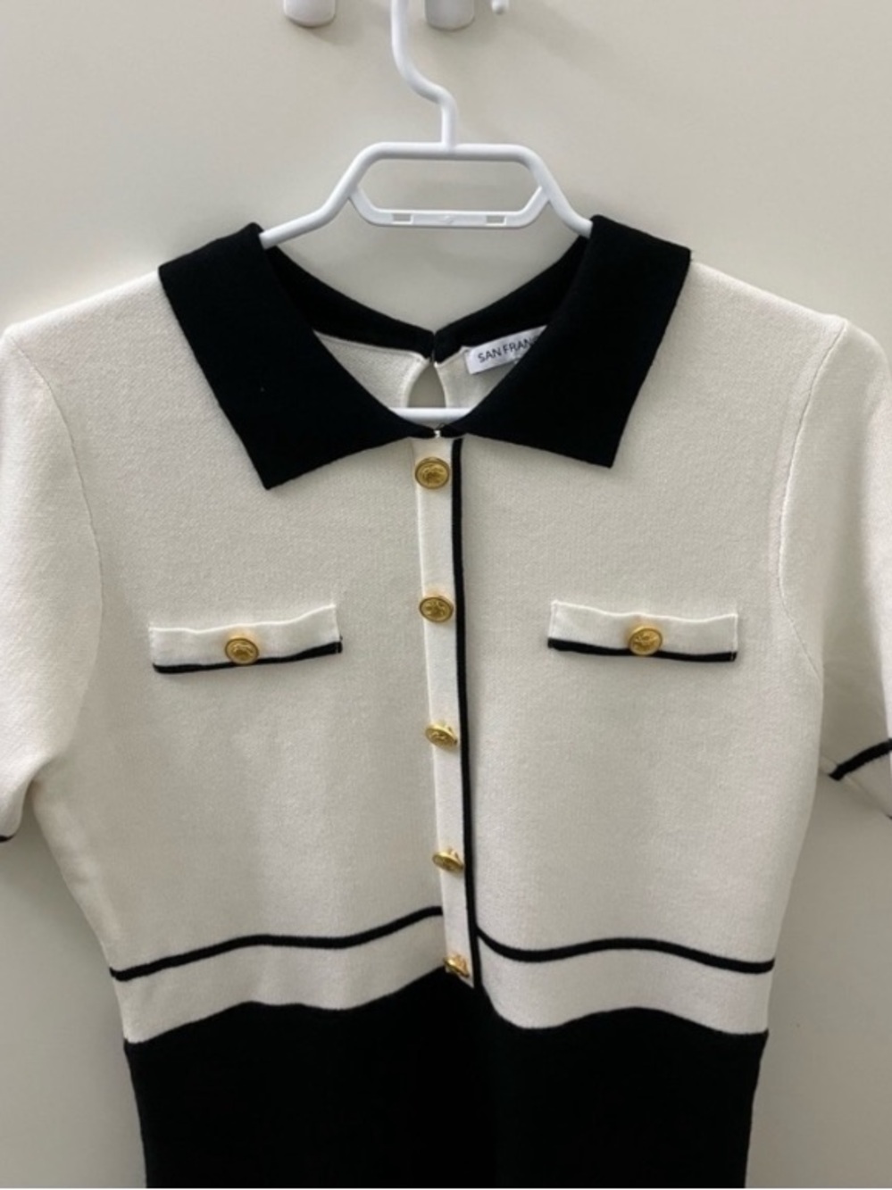 Cute preppy chic style knit dress New without tag office workwear - Picture 3 of 4